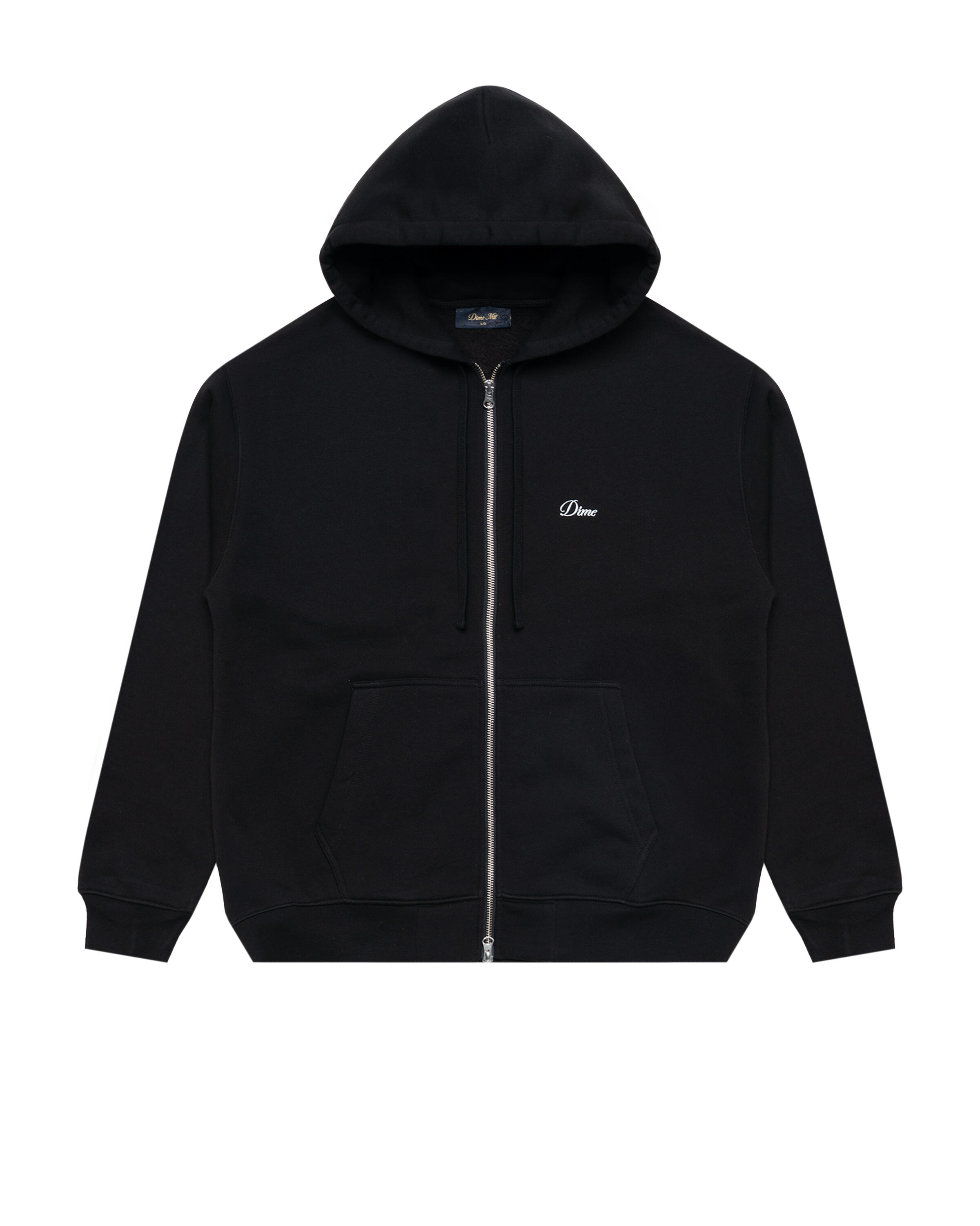 Dime Cursive Small Logo Zip Hoodie | DIMESU2549BLK | AFEW STORE